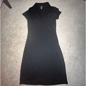 Black polo mini dress